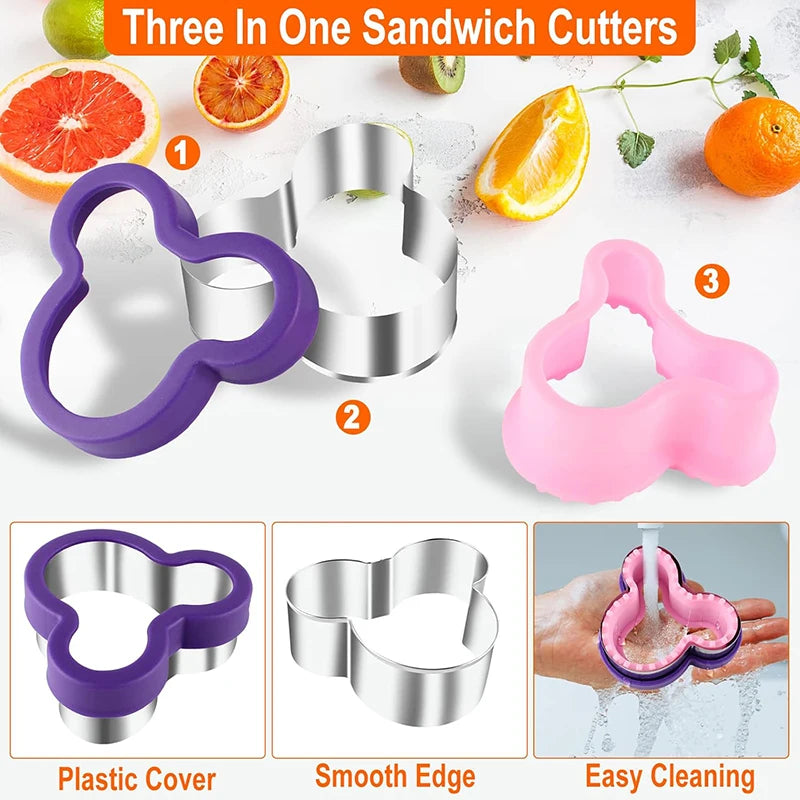 Stainless Steel Sandwich Cutter – Fun Animal Shapes, Food-Grade