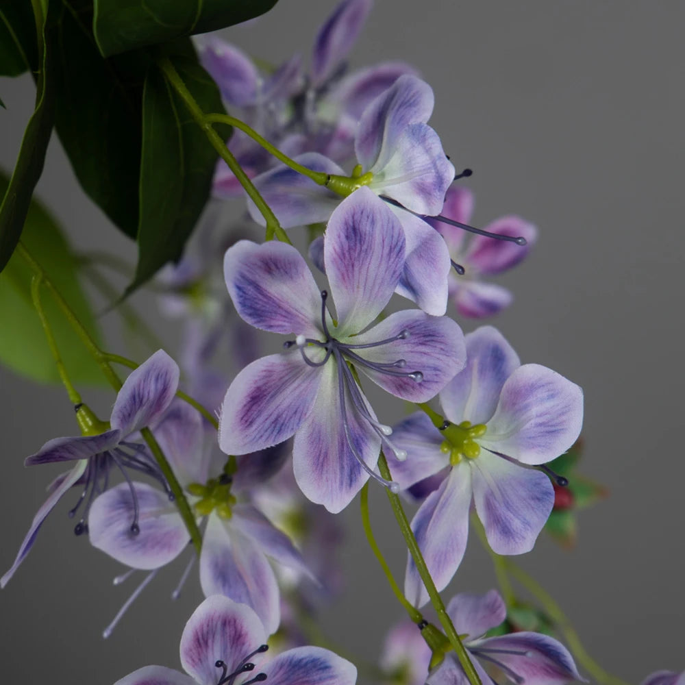 95cm Artificial Hanging Jasmine & Peach Blossom Plant