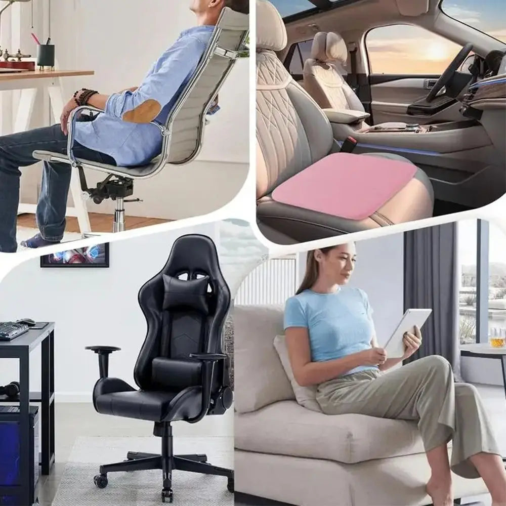 Memory Foam Seat Cushion – Removable, Washable Square Pad for Adults