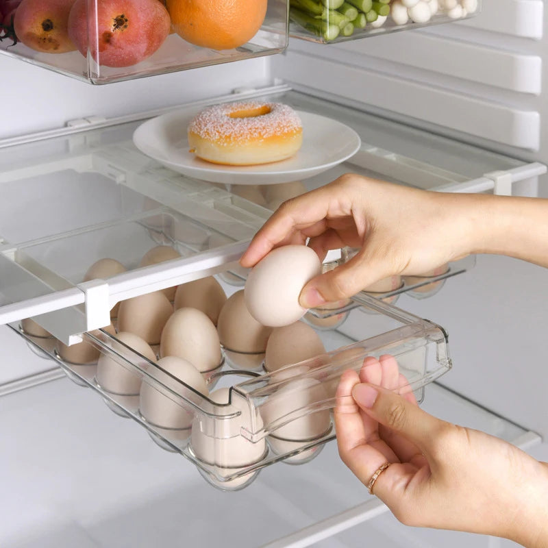 Refrigerator Drawer Storage Box – Transparent Food Organizer