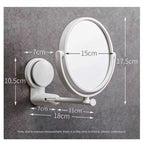 360-Degree Rotating HD Makeup and Shaving Mirror for Precision Grooming