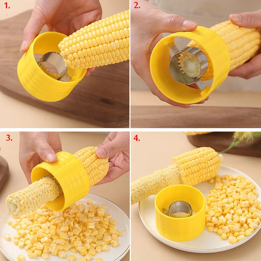 Corn Stripper Peeler – Stainless Steel Cob Cutter & Kernel Remover