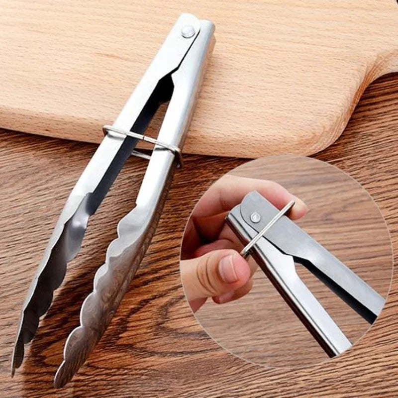 Eco-Friendly Stainless Steel Kitchen Tongs – Food Clip & BBQ Tool