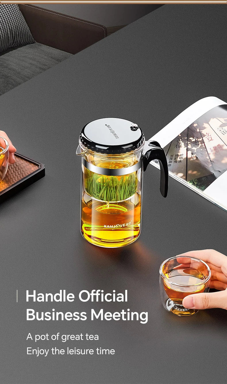 1.0L Transparent Heat-Resistant Glass Pot – Manual Blow Molded