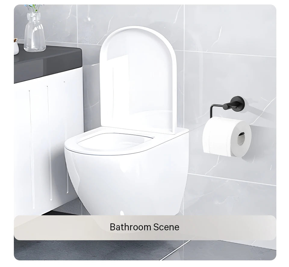 Stainless Steel Toilet Paper Holder Wall Mount Bathroom Paper Roll Shelf Rack
