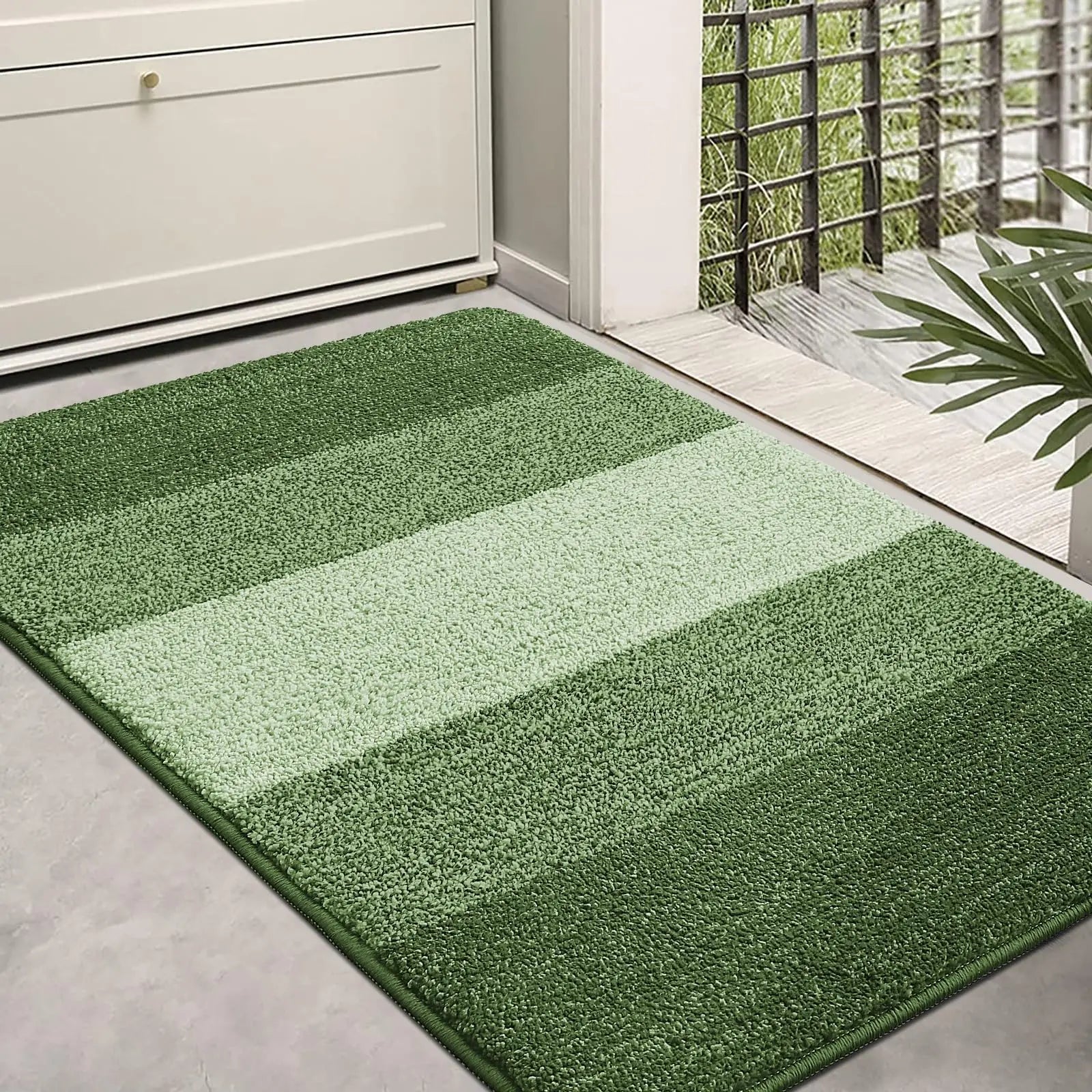 Indoor Non-Slip Entrance Door Mat Absorbent Low-Profile Welcome Rug Front Door Carpet