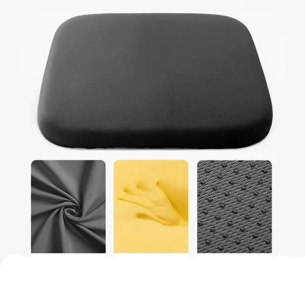 Memory Foam Seat Cushion – Removable, Washable Square Pad for Adults