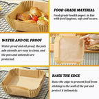 Air Fryer Disposable Parchment Paper – Non-Stick, Eco-Friendly Liners
