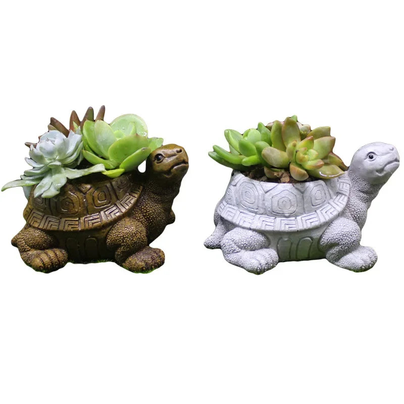 Cartoon Turtle Resin Succulent Flower Pot