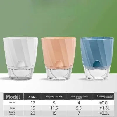 Transparent Self-Watering Hydroponic Plant Pot