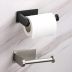 Stainless Steel Toilet Paper Holder Wall-Mounted Adhesive Roll Paper Rack for Bathroom