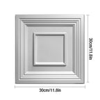 3D PVC Geometric Wall Panel Waterproof Fire-Resistant 30x30cm