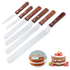 Stainless Steel Cake Icing Spatula with Wooden Handle