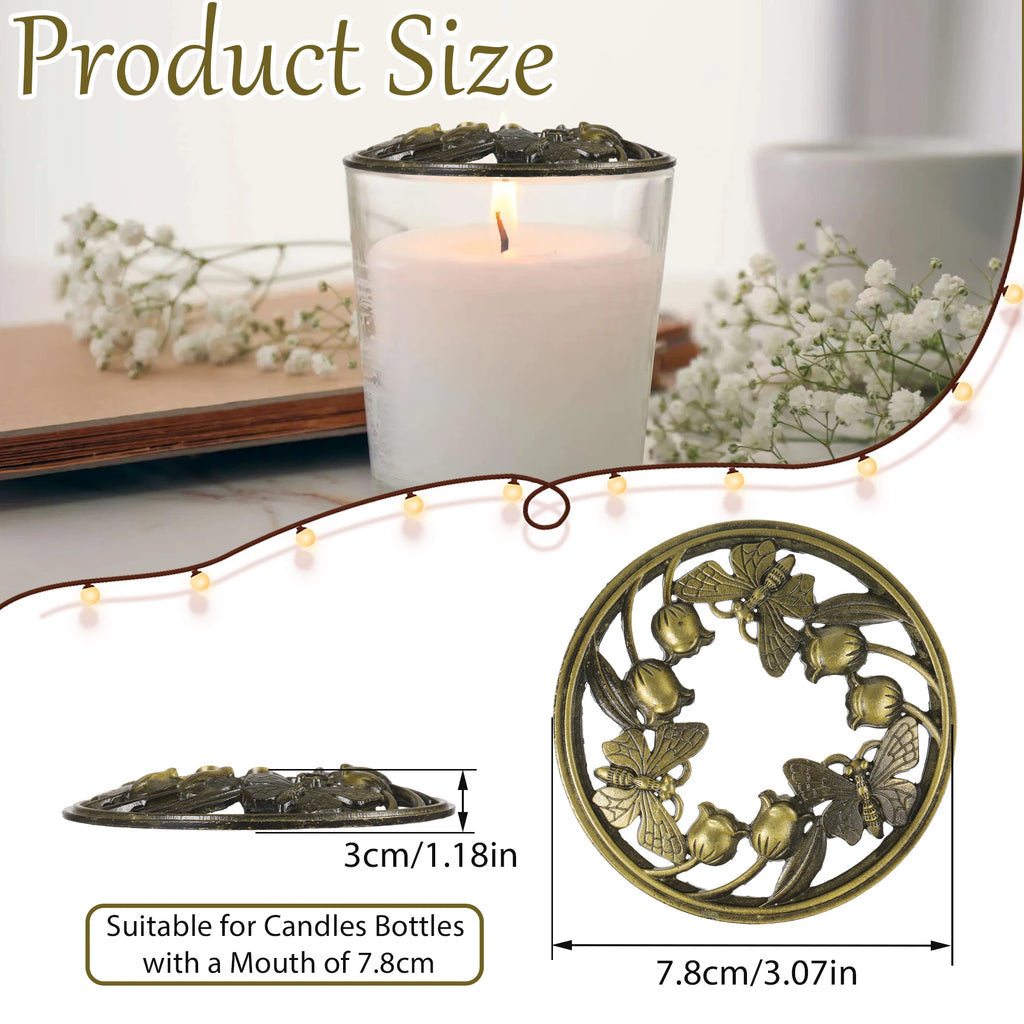 Butterfly Candle Topper Alloy Decorative Lid for Scented Candles