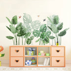 Tropical Plants Wall Decal Removable Vinyl Jungle Leaf Stickers for Home