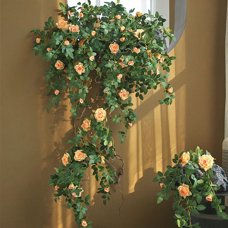 66cm Artificial Silk Rose Vine Indoor Wedding & Party Decor