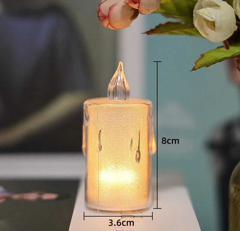 LED Electronic Flameless Candle – Warm Light Battery Operated