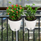 5-Pack Self-Watering Hanging Flower Pots with Rope