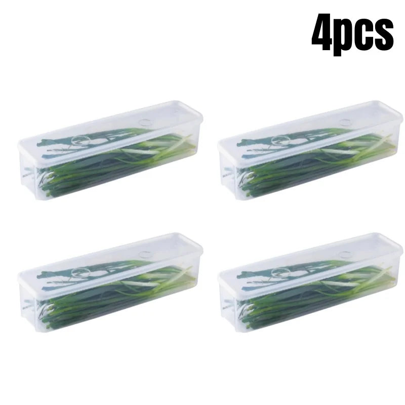 PP Plastic Refrigerator Storage Box – Stackable Fridge Organizer with Lid
