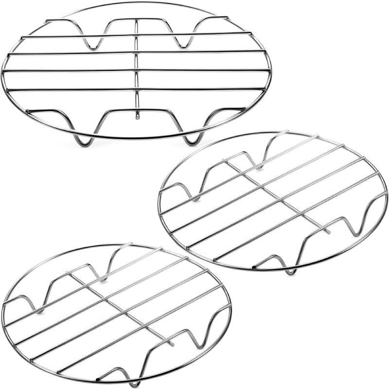 Eco-Friendly Stainless Steel Round Cooling & Steaming Rack – 6/7/8 Inch