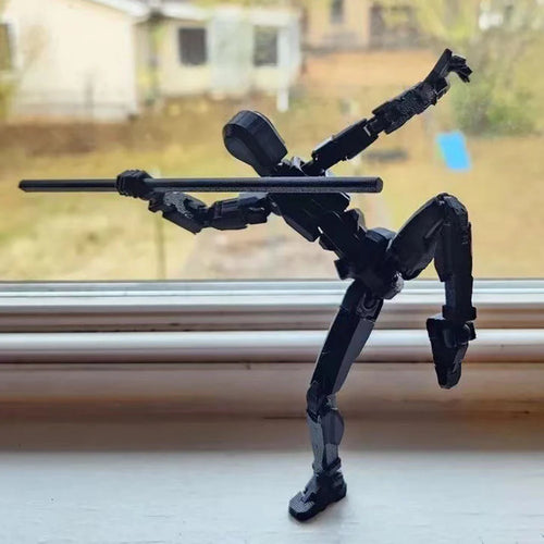 3D Printed Multi-Jointed Action Figure Poseable Robot Toy for Kids & Adults