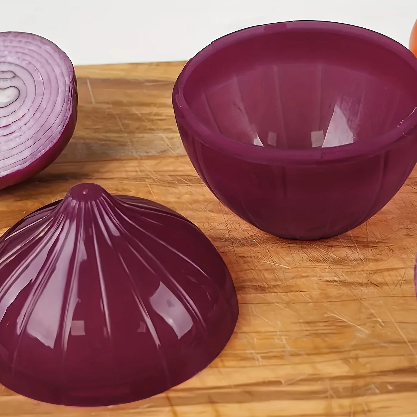 Lemon & Onion-Shaped Food Storage Containers – Fun, Reusable, Flip-Top Kitchen Organizer