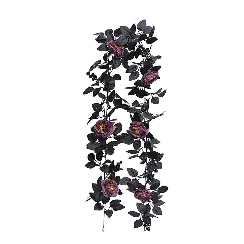 175cm Halloween Rose Leaf Vine Decor