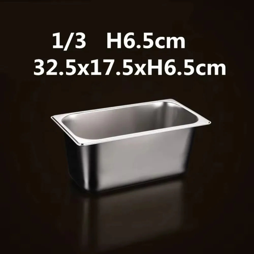 304 Stainless Steel Food Storage Pan – Durable Buffet & Kitchen Use