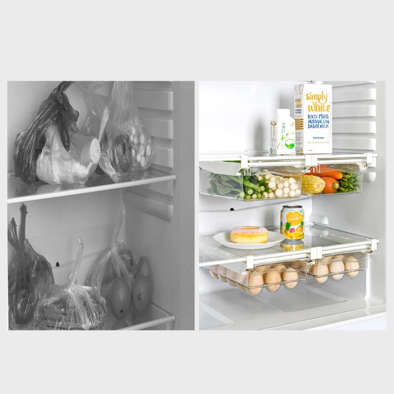 Refrigerator Drawer Storage Box – Transparent Food Organizer