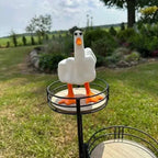 Funny Duck Middle Finger Resin Figurine Pastoral Home Garden Decor