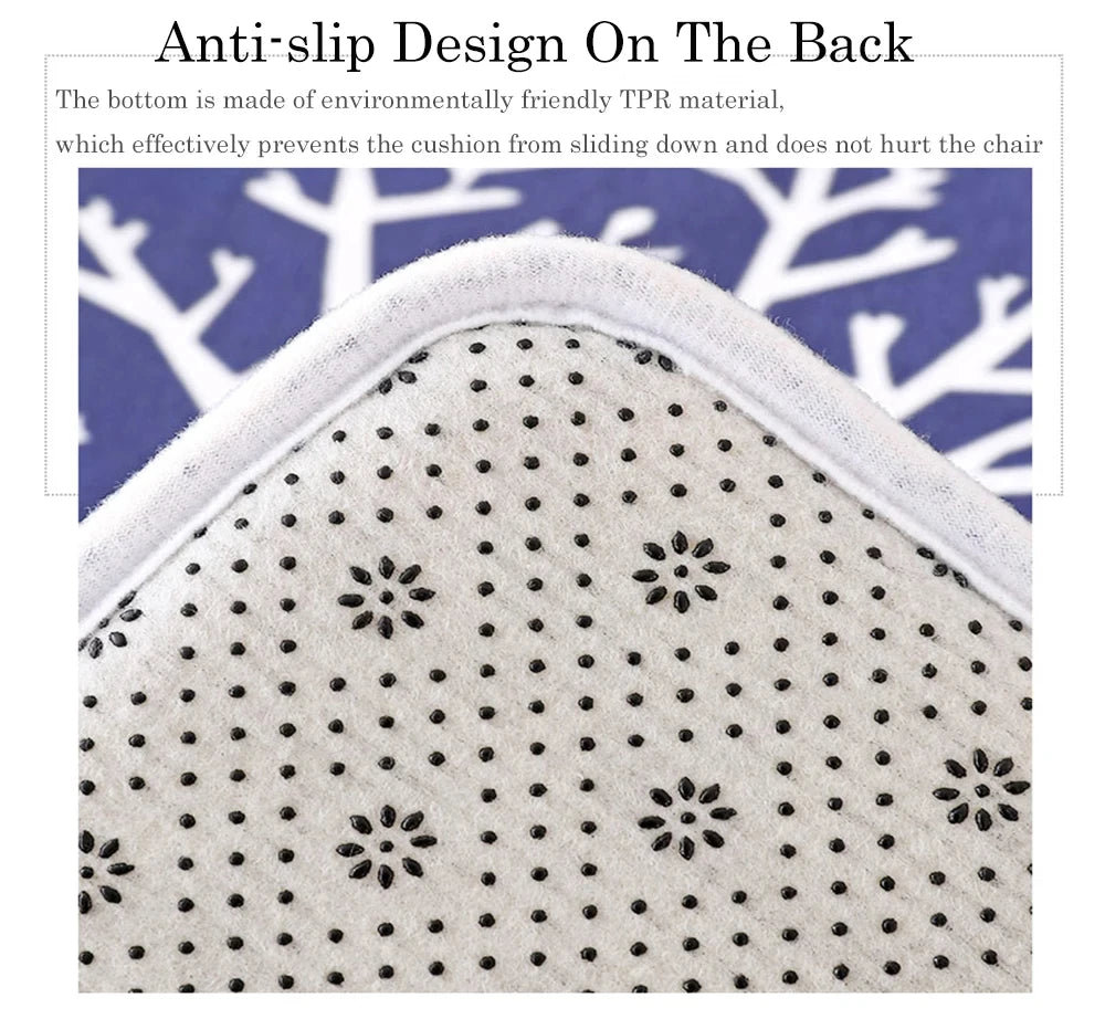 Palm Tree Leaves Printed Seat Cushion – Breathable & Anti-Slip Soft Pad