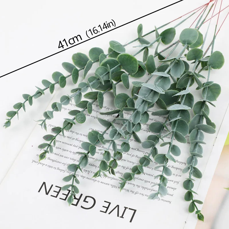 Artificial Eucalyptus Leaves Bouquet 41cm Decor