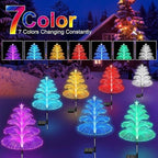 Solar Christmas Tree Lights 5M 7-Color RGB Outdoor IP65 Waterproof LED