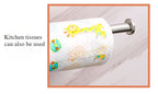 Stainless Steel Toilet Paper Holder Wall-Mounted Adhesive Roll Paper Rack for Bathroom