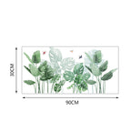 Tropical Plants Wall Decal Removable Vinyl Jungle Leaf Stickers for Home
