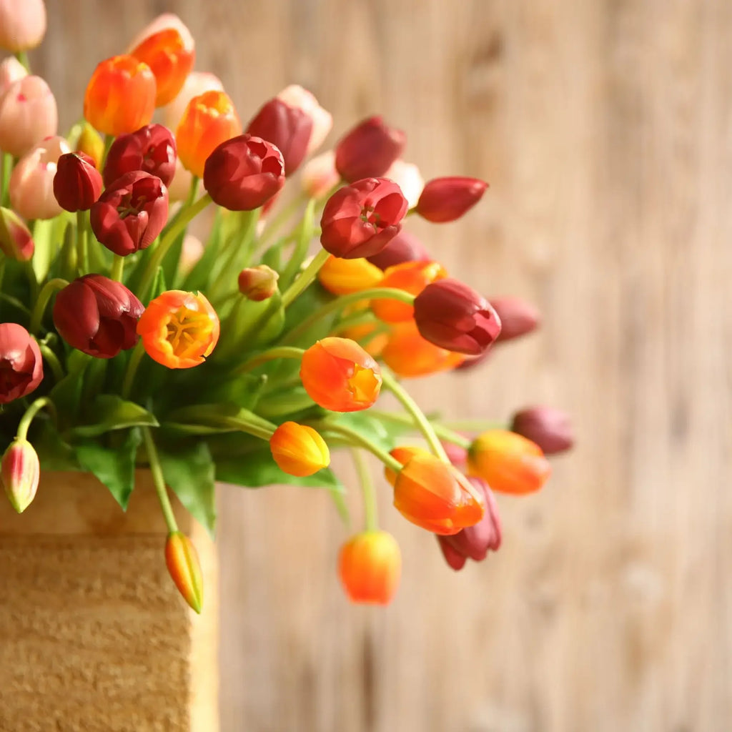 40cm Five-Headed Artificial Tulip Bouquet – Nordic Style