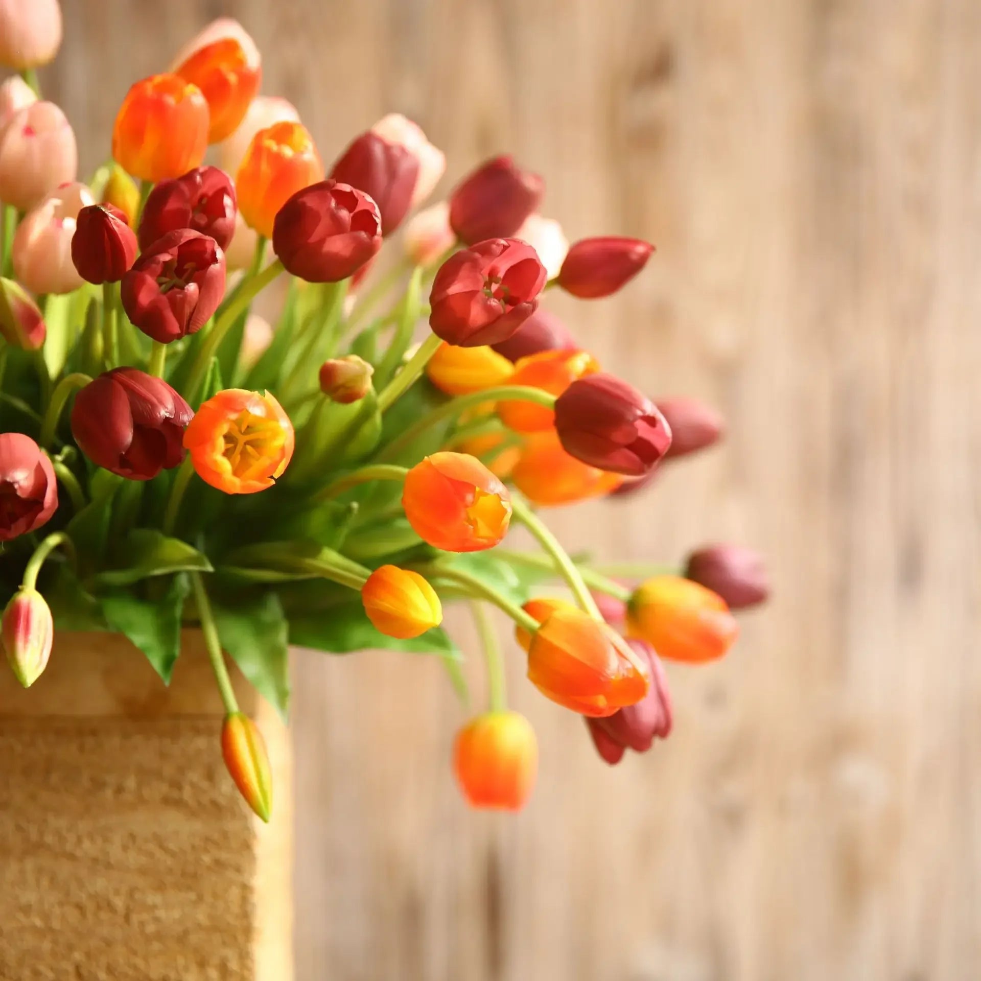 40cm Five-Headed Artificial Tulip Bouquet – Nordic Style