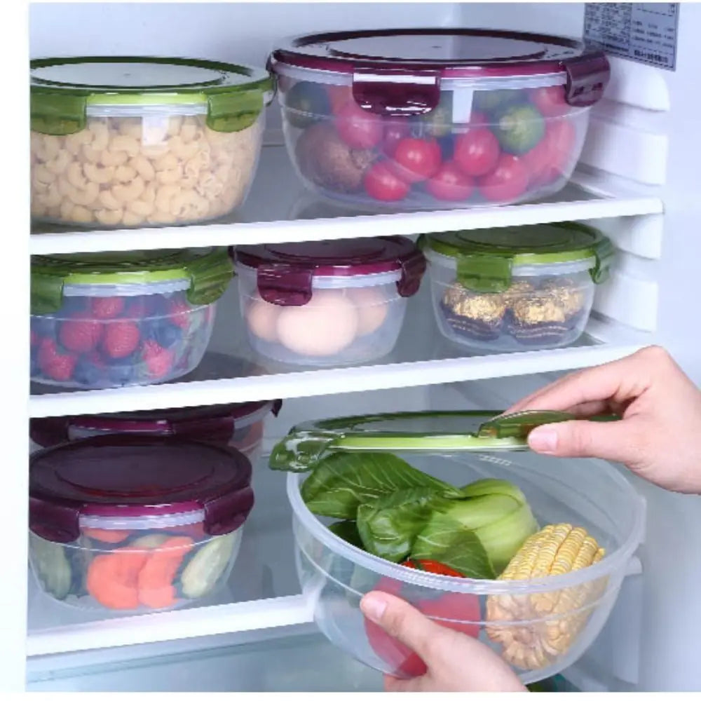 Transparent Plastic Refrigerator Storage Box – Multi-Size 200–1800 ml