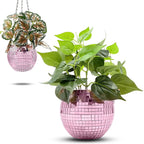 Disco Ball Self-Watering Hanging Planter Pot