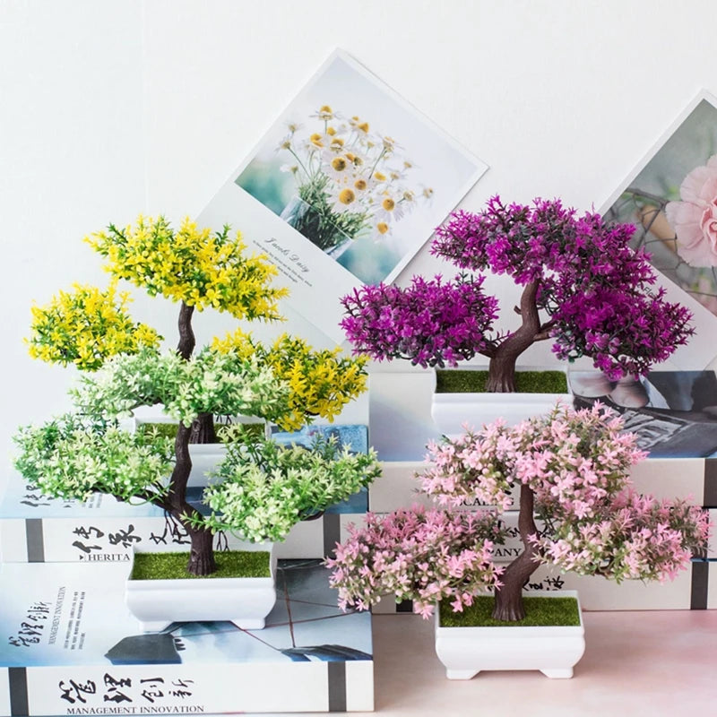 Artificial Bonsai Small Tree – Desktop Potted Decor