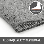Non-Slip Shower & Bathtub Mat 24x16 Inch PVC Loofah Quick Drying Bath Mat with Drain