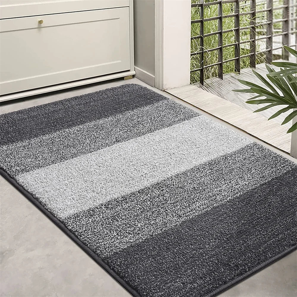 Indoor Non-Slip Entrance Door Mat Absorbent Low-Profile Welcome Rug Front Door Carpet