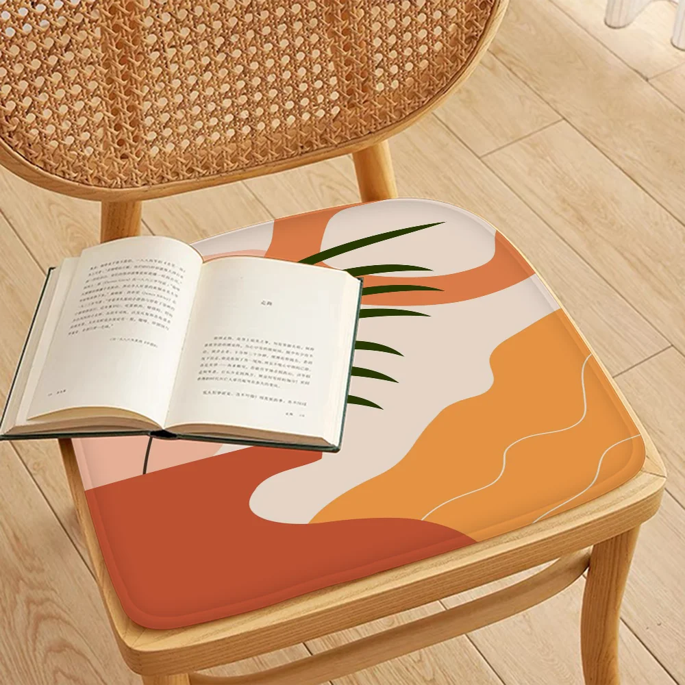 Palm Tree Leaves Printed Seat Cushion – Breathable & Anti-Slip Soft Pad