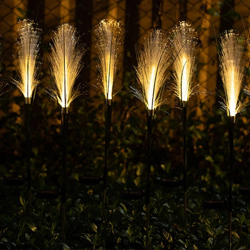 Solar Fiber Reed Light 5m IP65 Waterproof Outdoor Garden Decor