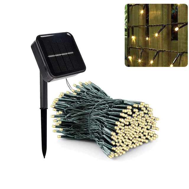 Solar LED String Lights 30M IP65 Waterproof RGB Holiday
