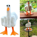 Funny Duck Middle Finger Resin Figurine Pastoral Home Garden Decor