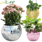 Disco Ball Self-Watering Hanging Planter Pot