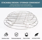 Eco-Friendly Stainless Steel Round Cooling & Steaming Rack – 6/7/8 Inch