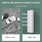 Wall-Mounted Plug-In Retainer – ABS Plastic Storage Holder for Home & Office