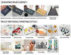 Embroidered Pebble Coral Velvet Bathroom Mat Set U-Shaped Absorbent Foot Rug Two-Piece